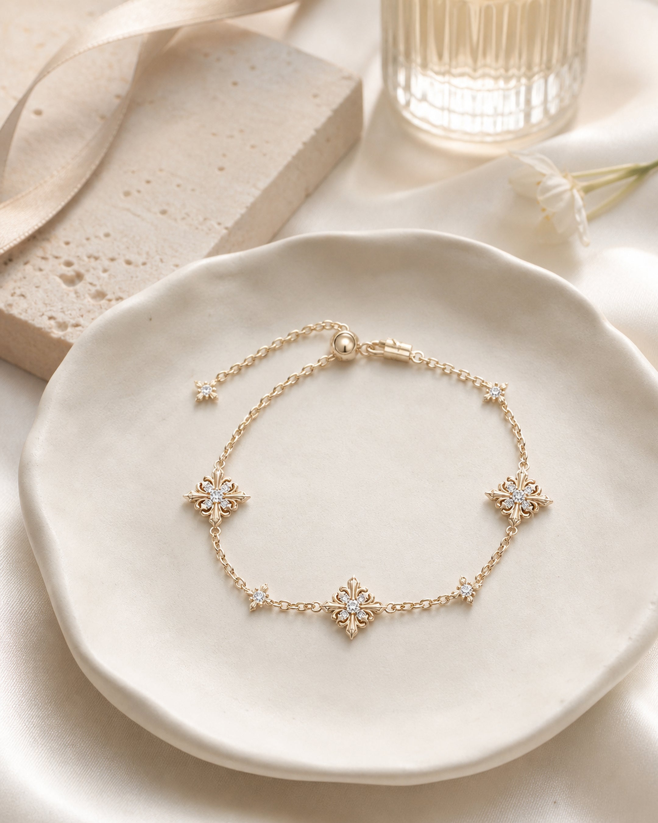 Dear Luma Iris Constellation Bracelet - Triple Bloom view 3