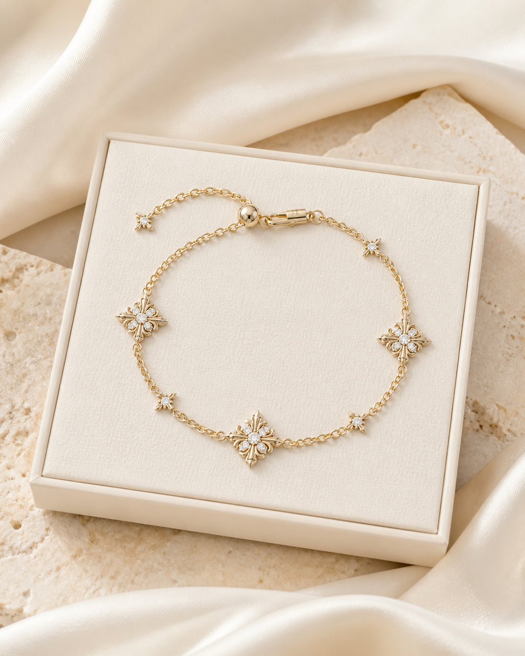 Dear Luma Iris Constellation Bracelet - Triple Bloom view 4