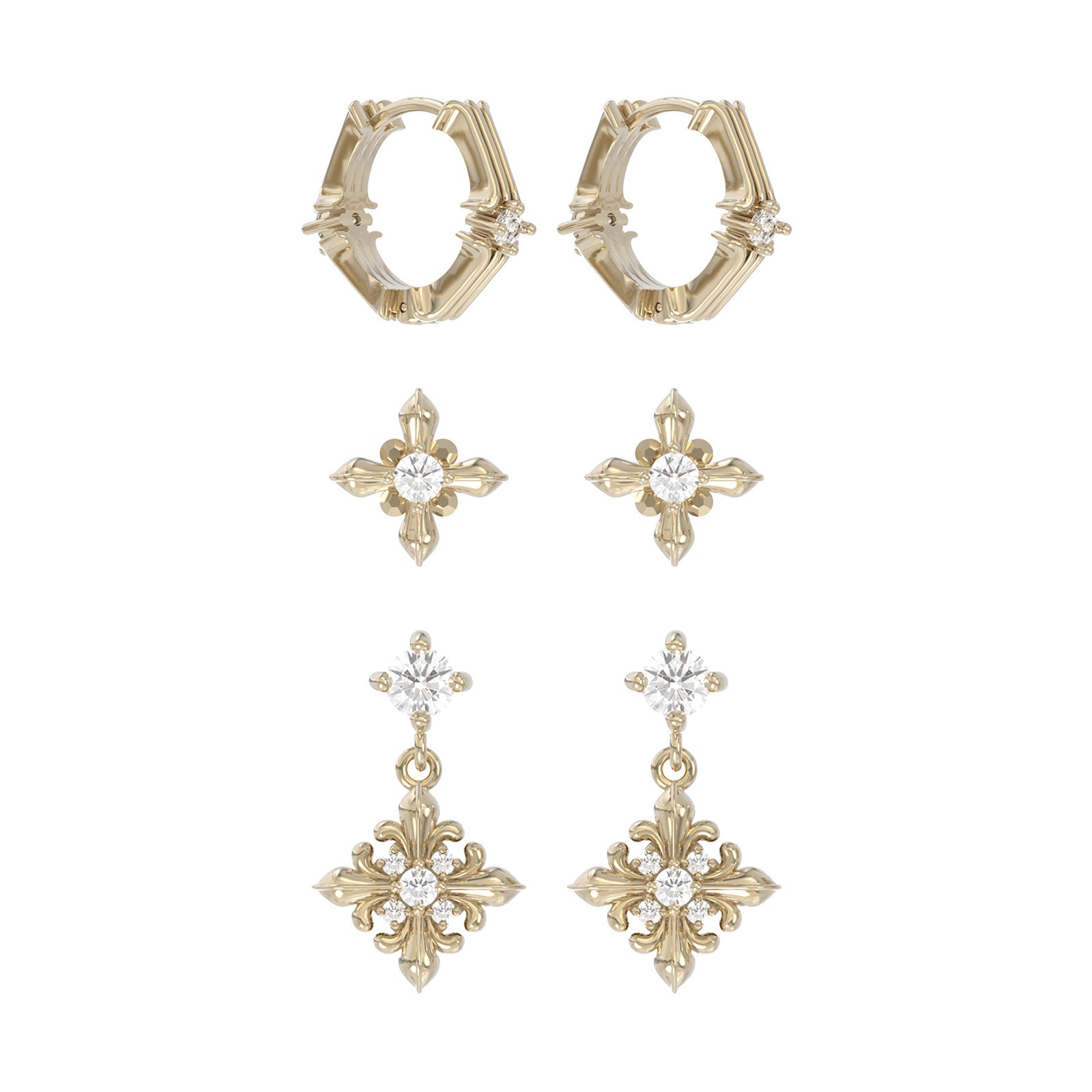 Dear Luma Iris Trio Earring Set view 3