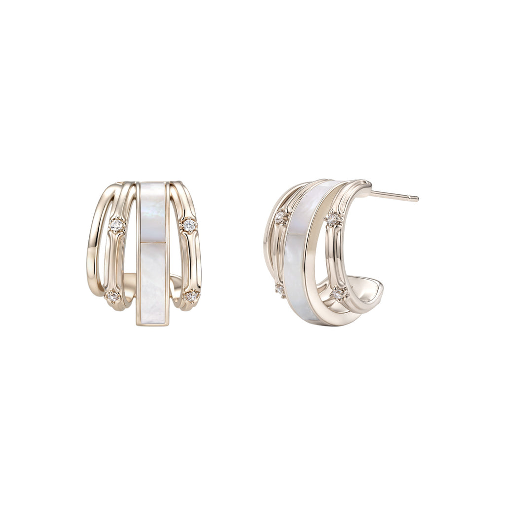 Dear Luma Tidebound Iris Four-Band Hoop Earrings view 1