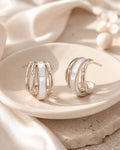 Dear Luma Tidebound Iris Four-Band Hoop Earrings view 2