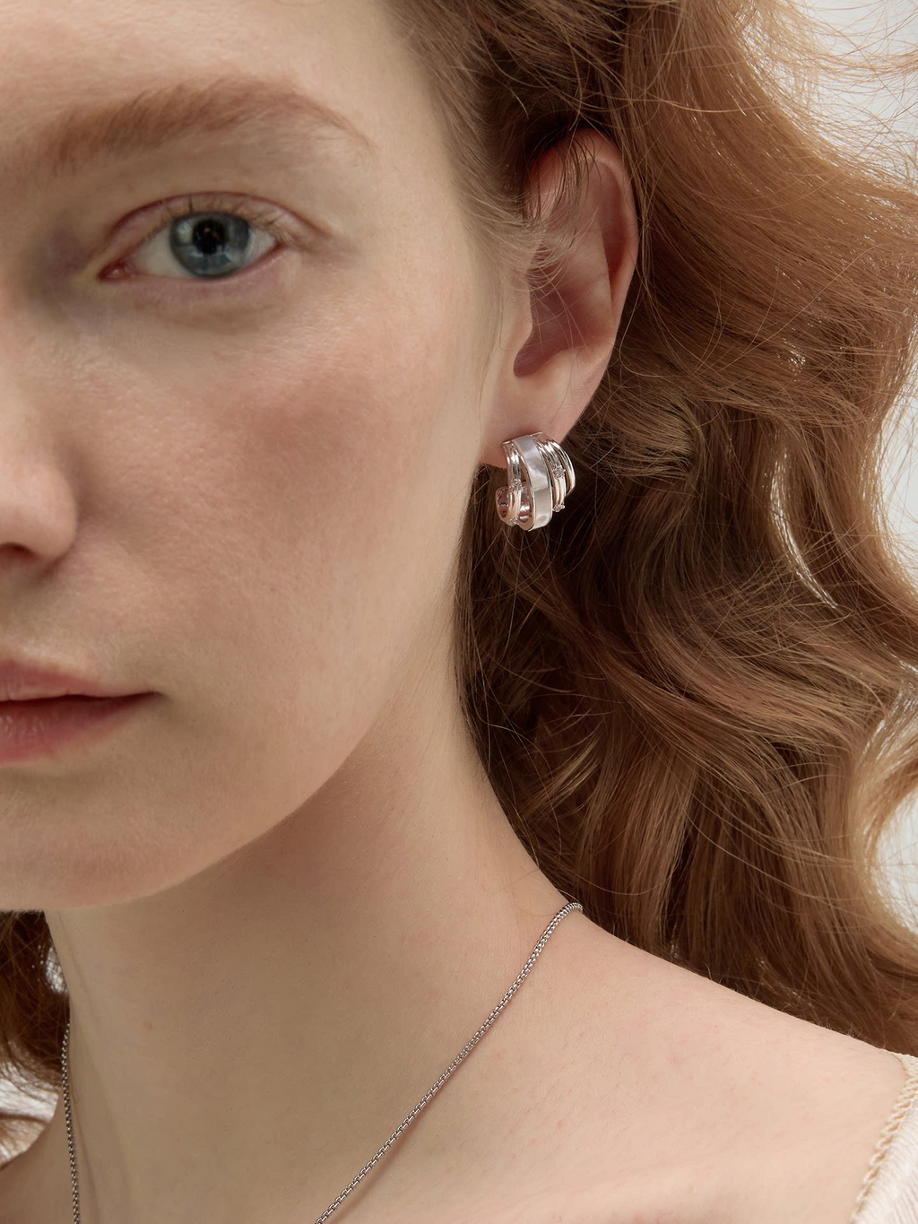 Dear Luma Tidebound Iris Four-Band Hoop Earrings view 3