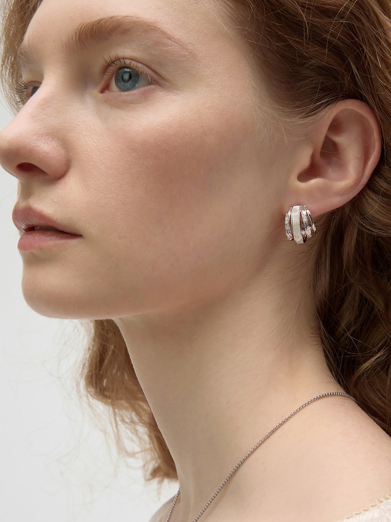 Dear Luma Tidebound Iris Four-Band Hoop Earrings view 8