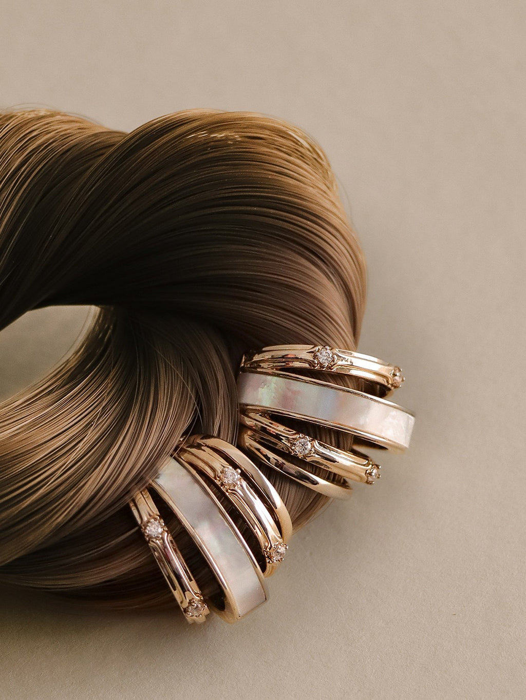 Dear Luma Tidebound Iris Four-Band Hoop Earrings view 9