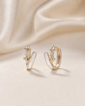 Dear Luma Tidal Iris Mother-of-Pearl Huggie Earrings view 1