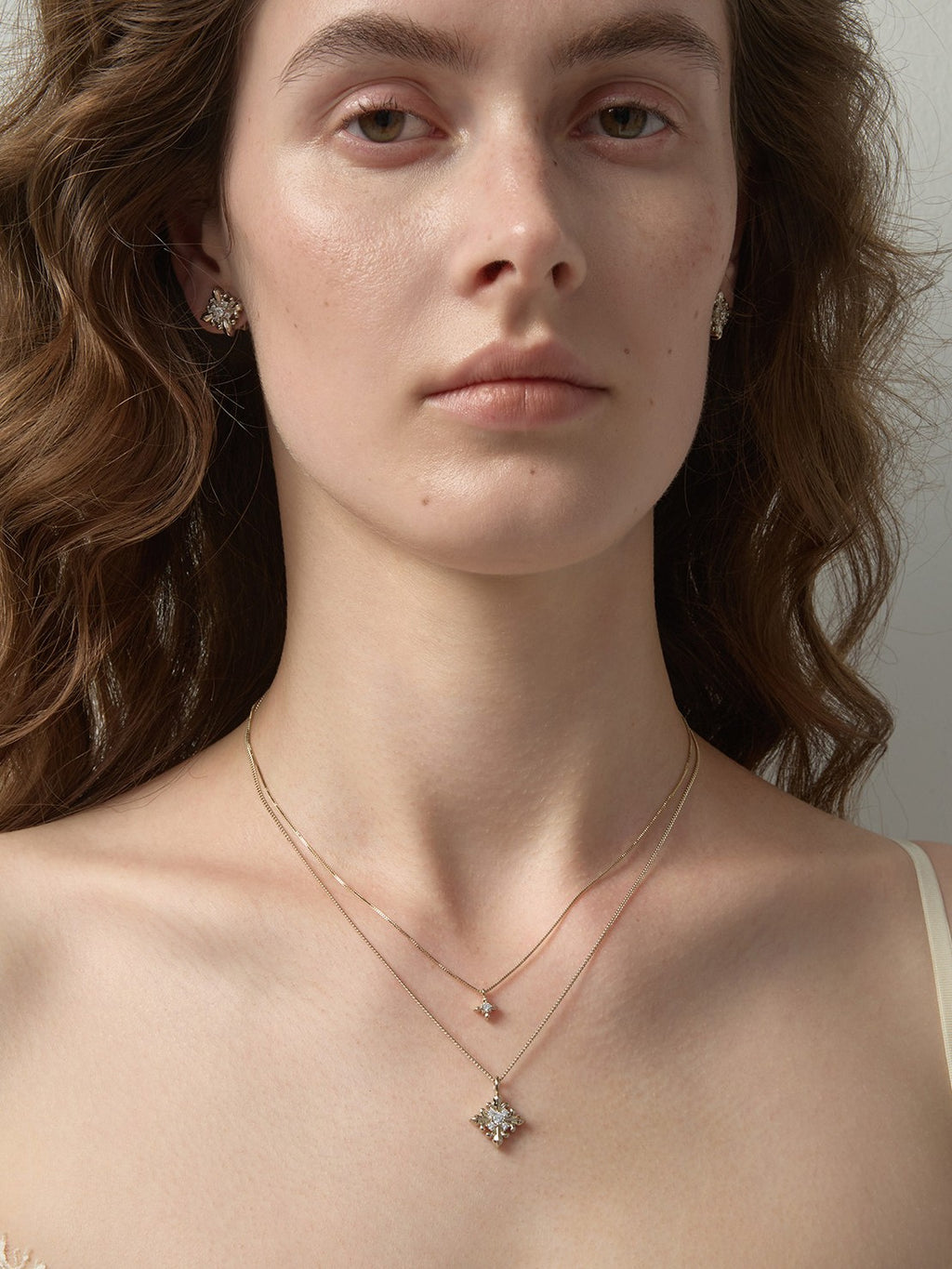 Dear Luma N007 iris double layer necklace lifestyle styling