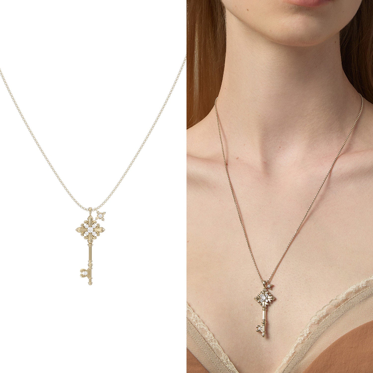 Dear Luma N009 iris key medium necklace SKU image