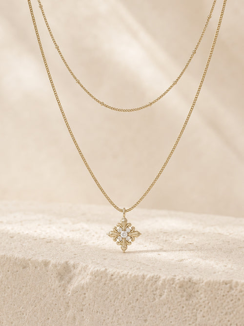 Dear Luma N010 double layer iris chain necklace cover image