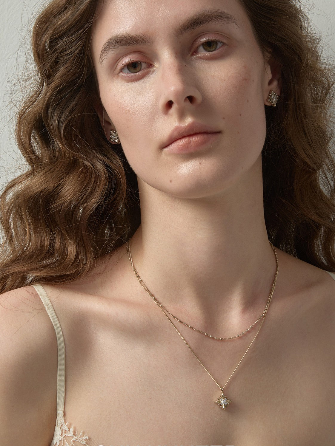 Dear Luma N010 double layer iris chain necklace atmosphere image