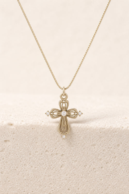 Dear Luma N013 lace cross necklace cover image