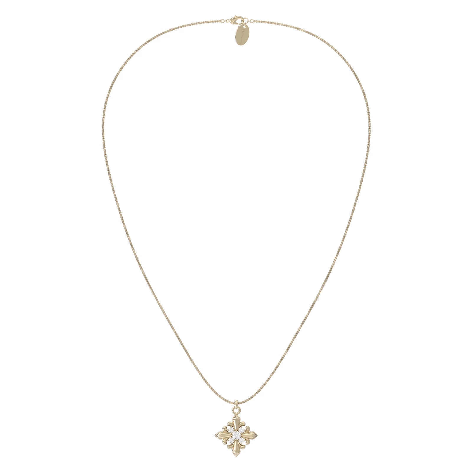 Dear Luma N016 iris plain chain long and short necklace reference