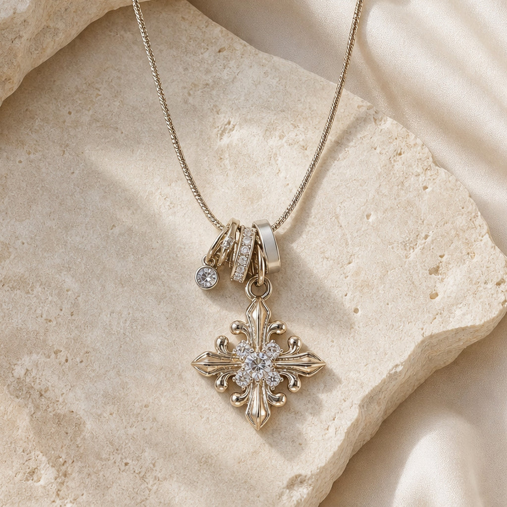 Dear Luma N018 gold iris pendant necklace cover