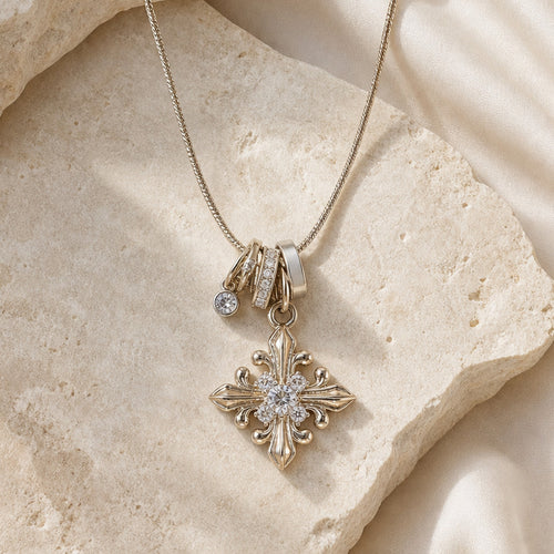 Dear Luma N018 gold iris pendant necklace cover