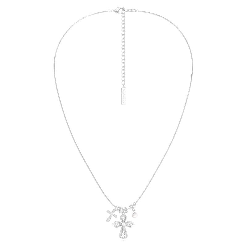 Dear Luma Moonlit Keepsake Cross Charm Necklace view 7
