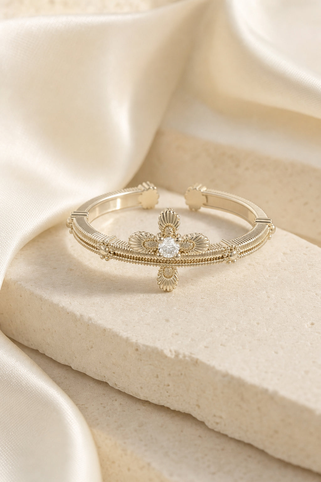 Lace Cross Open Ring