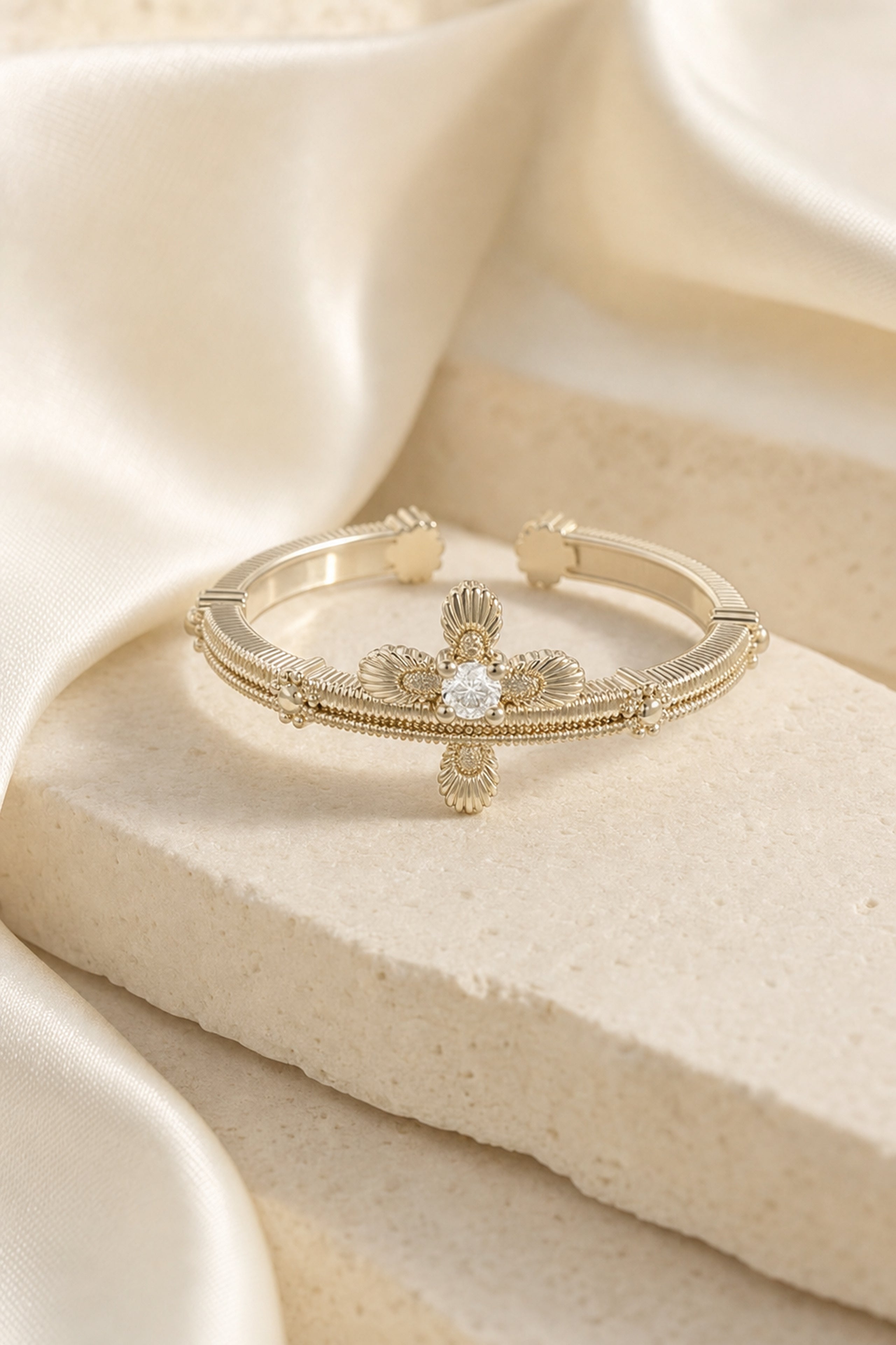 Lace Cross Open Ring