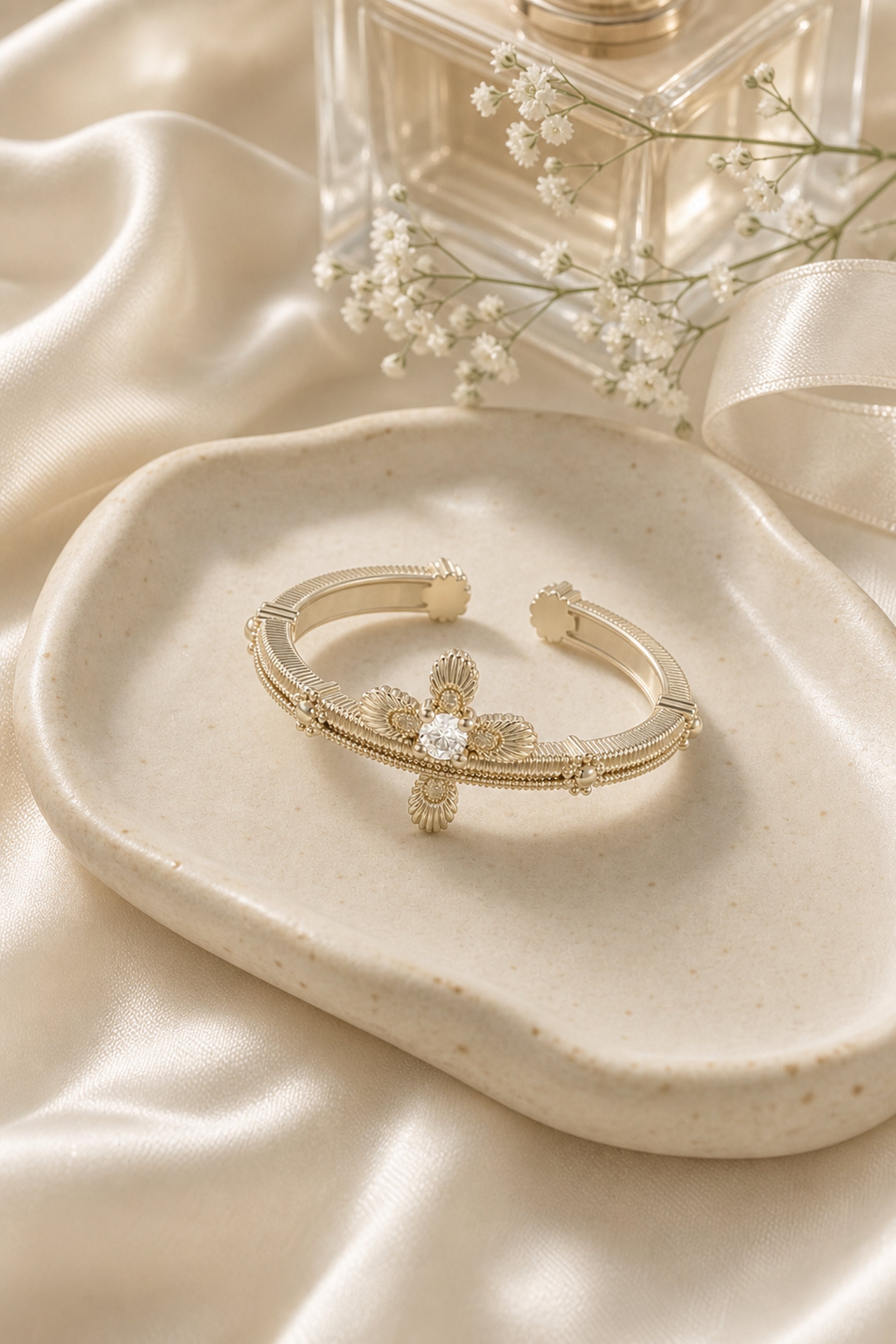 Lace Cross Open Ring