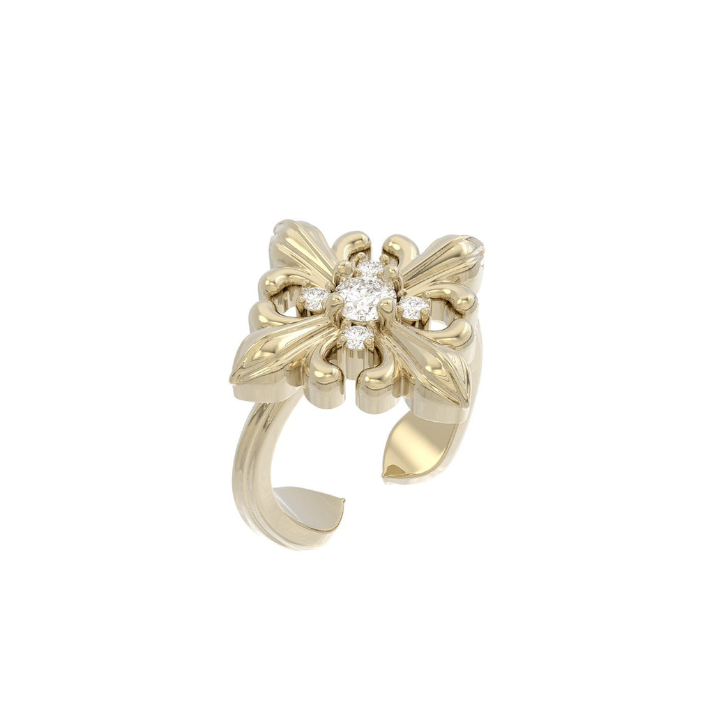 Dear Luma R007 gold iris square ring square product image