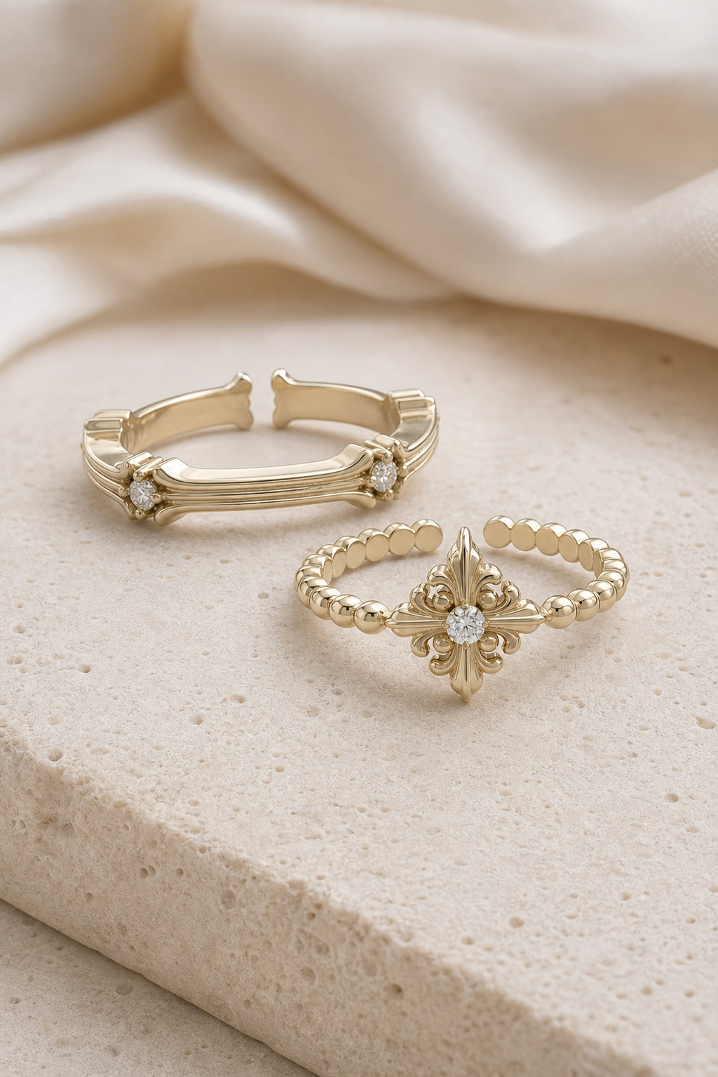 Dear Luma R009 gold iris ring set cover