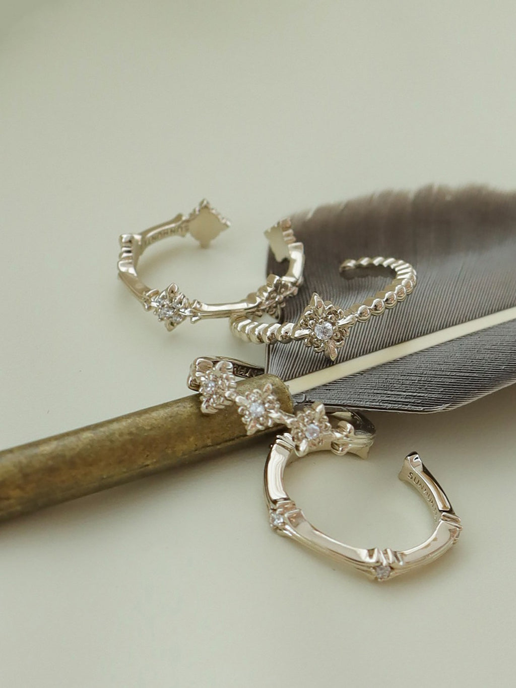 Dear Luma R009 gold iris ring set SKU detail