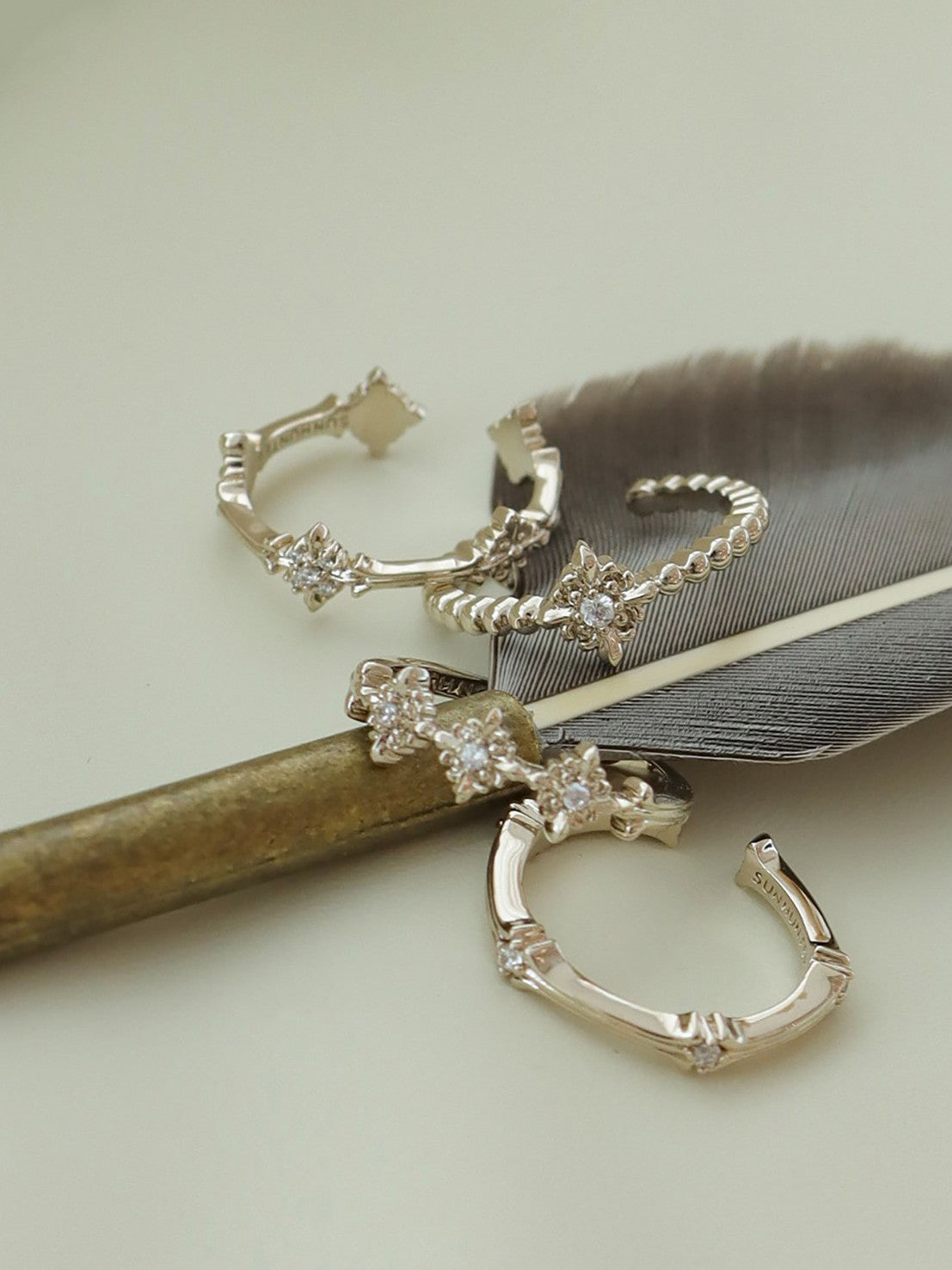 Dear Luma R009 gold iris ring set SKU detail
