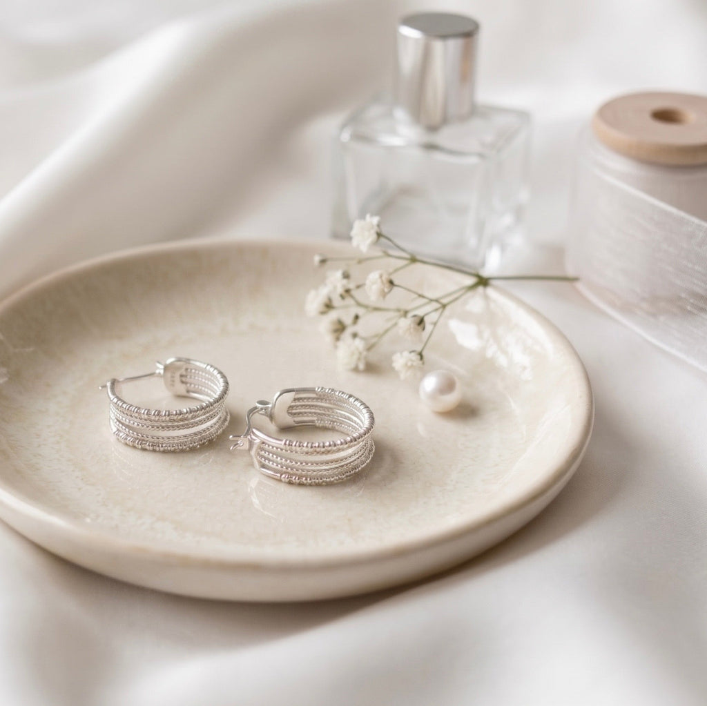 Tidal Thread Hoop Earrings