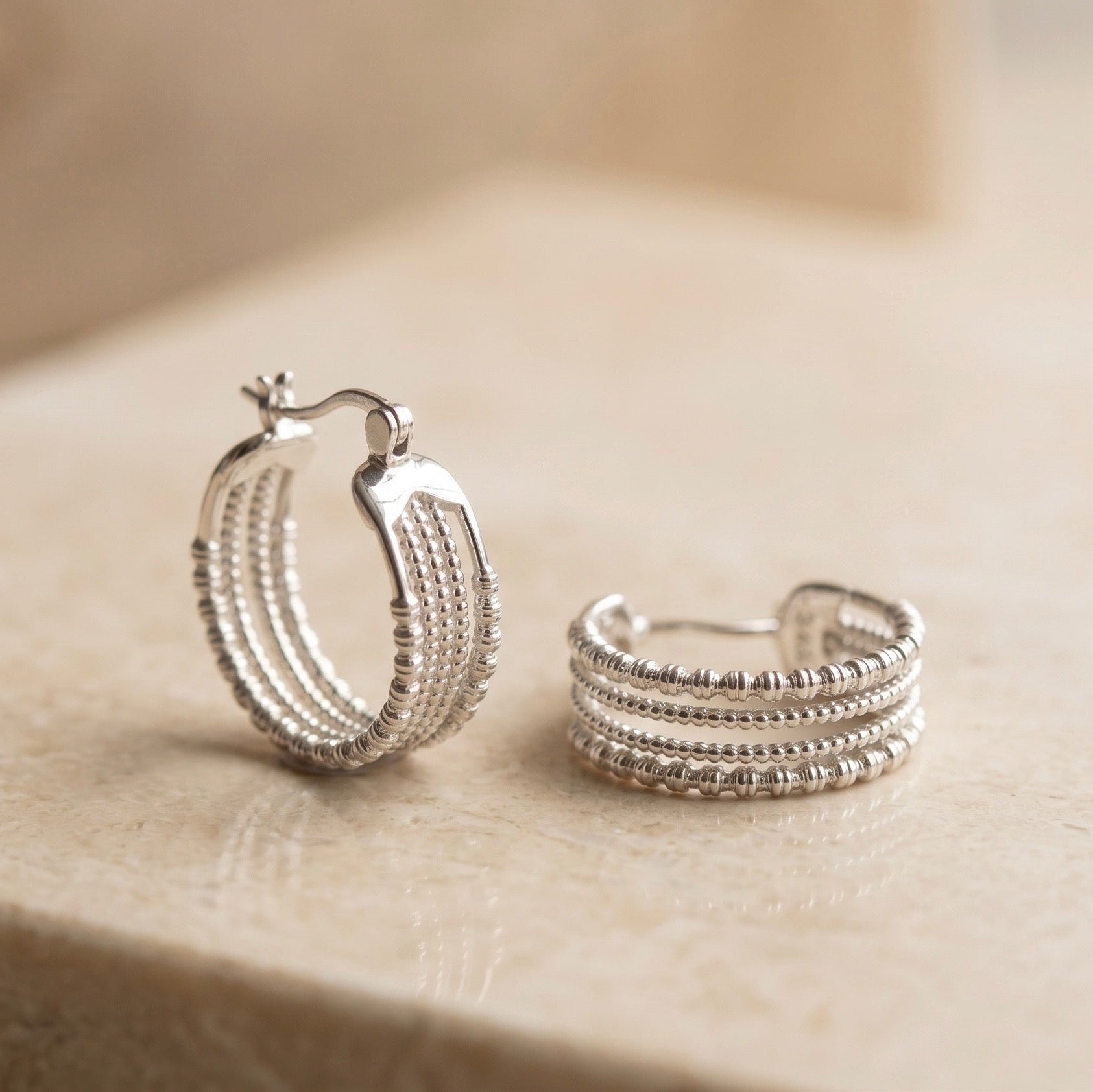 Tidal Thread Hoop Earrings