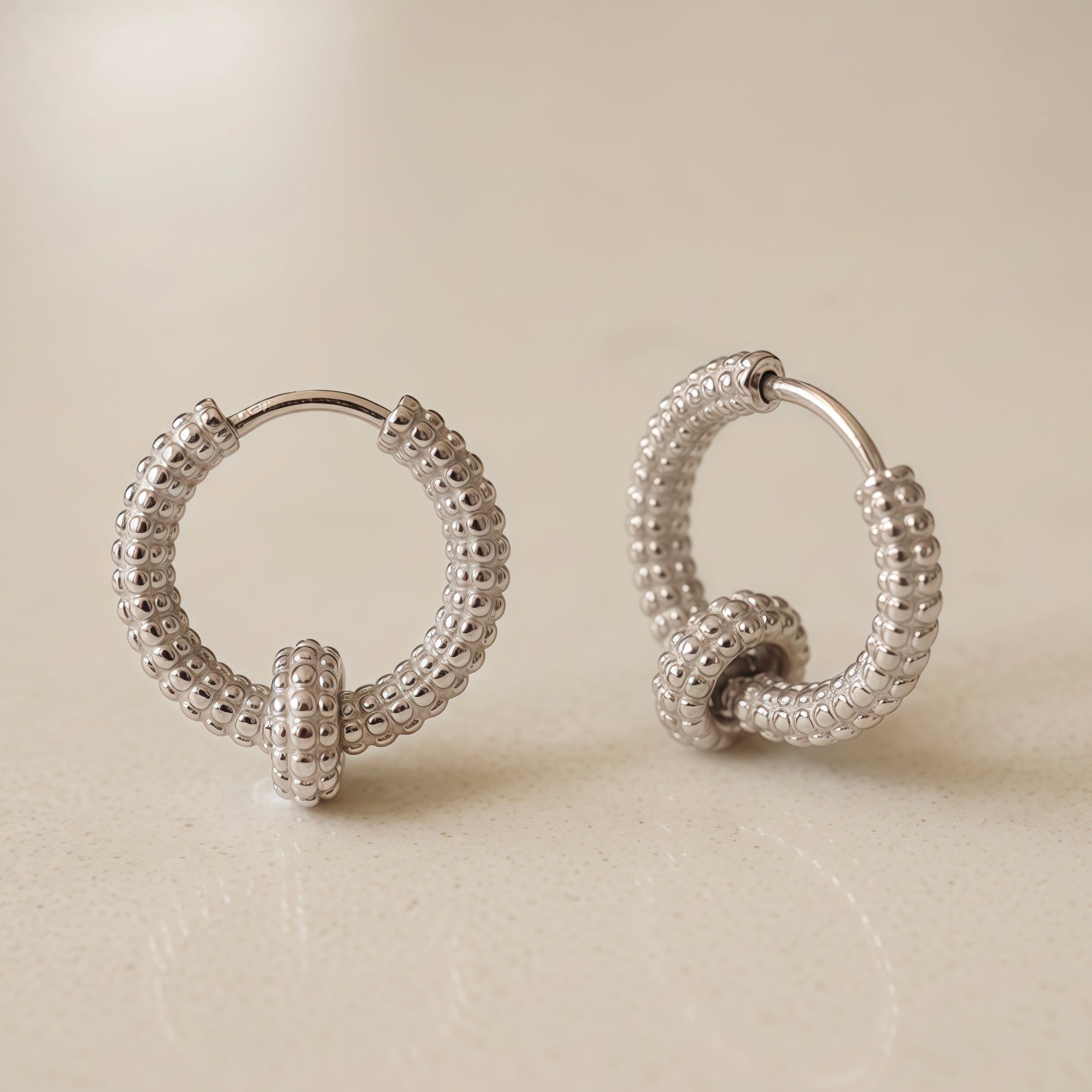 Beaded Orbit Hoop Earrings