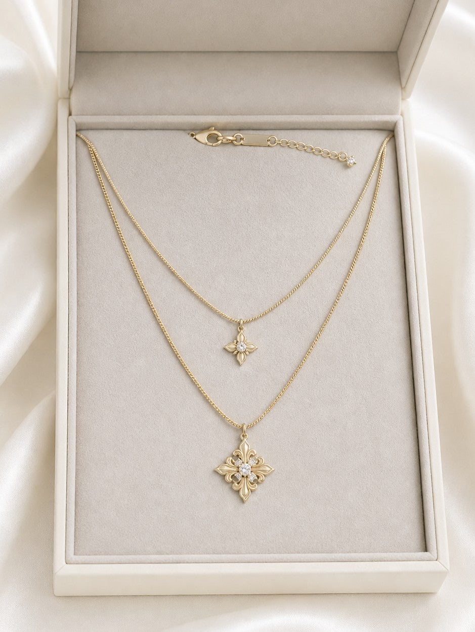 Iris Echo Double-Layer Necklace